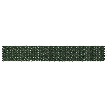 vidaXL Balcony Screen with Leaves Dark Green 500 x 75 cm