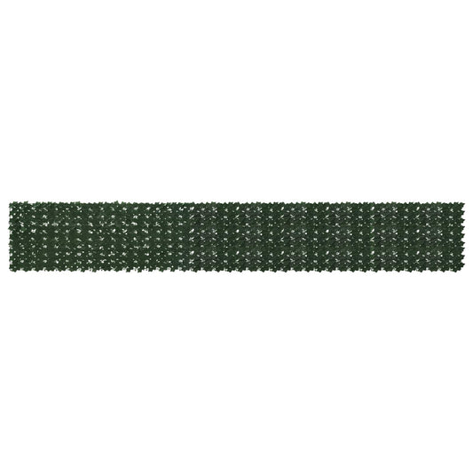 vidaXL Balcony Screen with Leaves Dark Green 500 x 75 cm