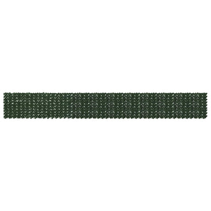 vidaXL Balcony Screen with Leaves Dark Green 600 x 75 cm