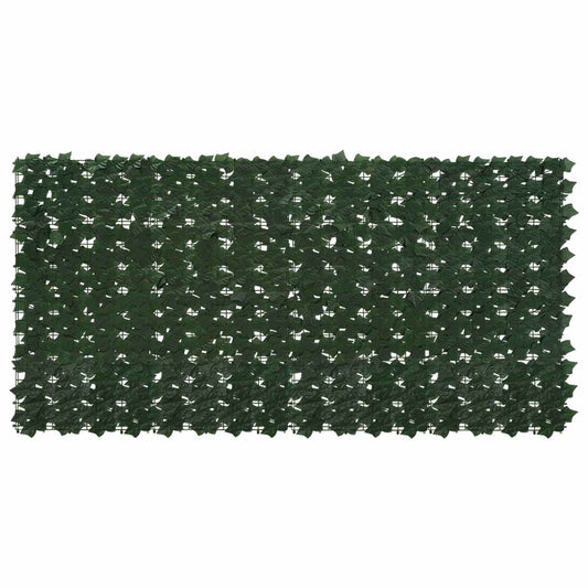 vidaXL Balcony Screen with Leaves Dark Green 200 x 100 cm
