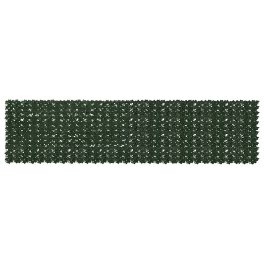 vidaXL Balcony Screen with Leaves Dark Green 400 x 100 cm