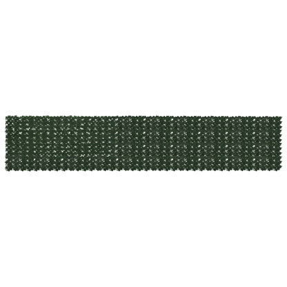 vidaXL Balcony Screen with Leaves Dark Green 500 x 100 cm
