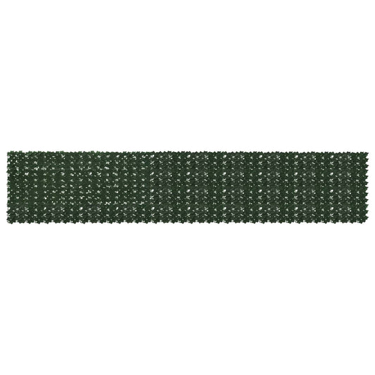 vidaXL Balcony Screen with Leaves Dark Green 500 x 100 cm