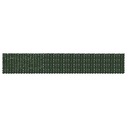 vidaXL Balcony Screen with Leaves Dark Green 600 x 100 cm