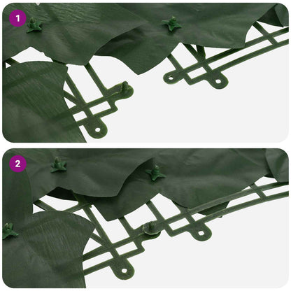 vidaXL Balcony Screen with Leaves Dark Green 500 x 150 cm