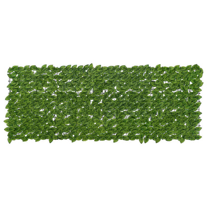 vidaXL Balcony Screen with Leaves Green and Yellow 200 x 75 cm