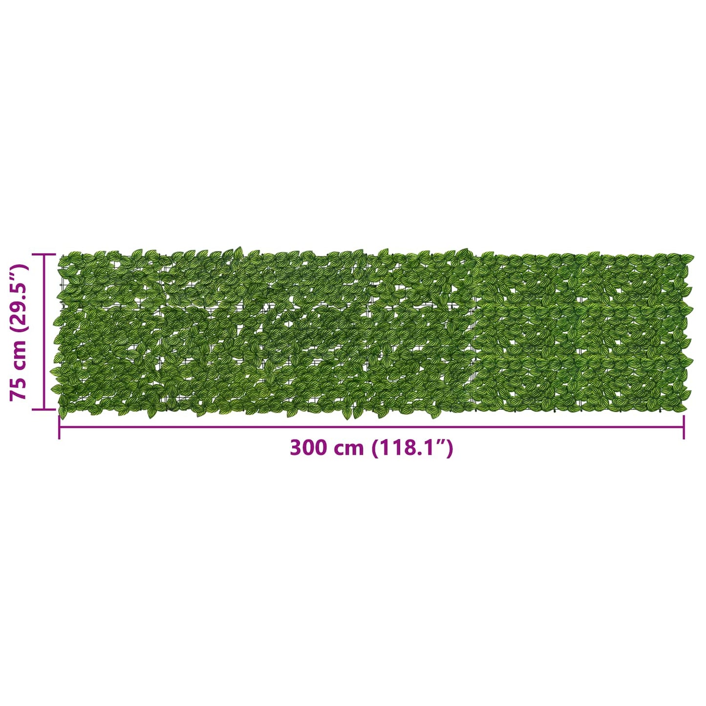 vidaXL Balcony Screen with Leaves Green and Yellow 300 x 75 cm