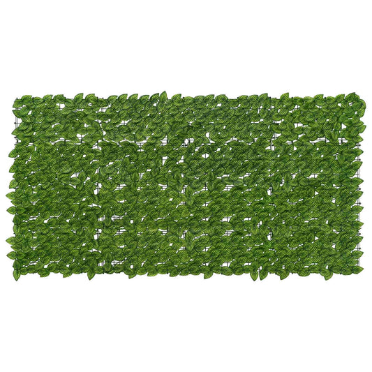 vidaXL Balcony Screen with Leaves Green and Yellow 200 x 100 cm