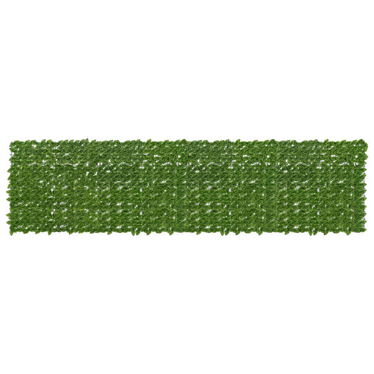 vidaXL Balcony Screen with Leaves Green and Yellow 400 x 100 cm