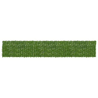 vidaXL Balcony Screen with Leaves Green and Yellow 600 x 100 cm