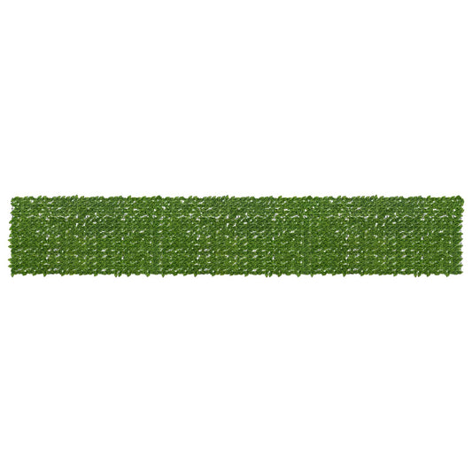 vidaXL Balcony Screen with Leaves Green and Yellow 600 x 100 cm