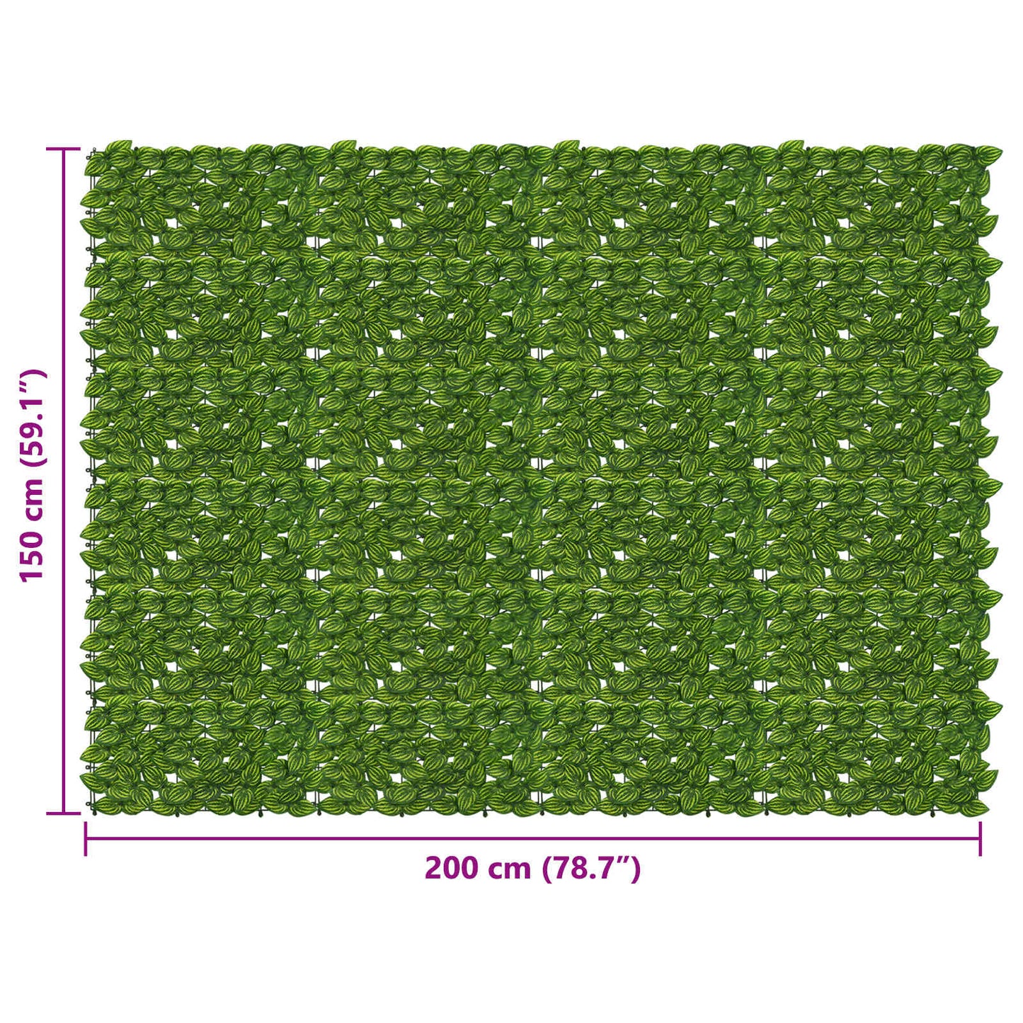 vidaXL Balcony Screen with Leaves Green and Yellow 200 x 150 cm