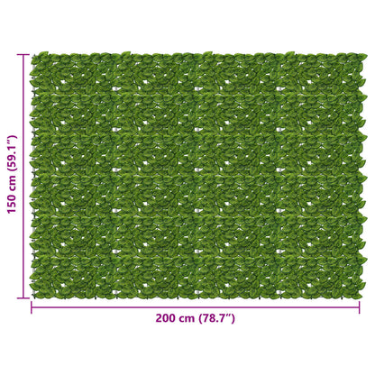 vidaXL Balcony Screen with Leaves Green and Yellow 200 x 150 cm