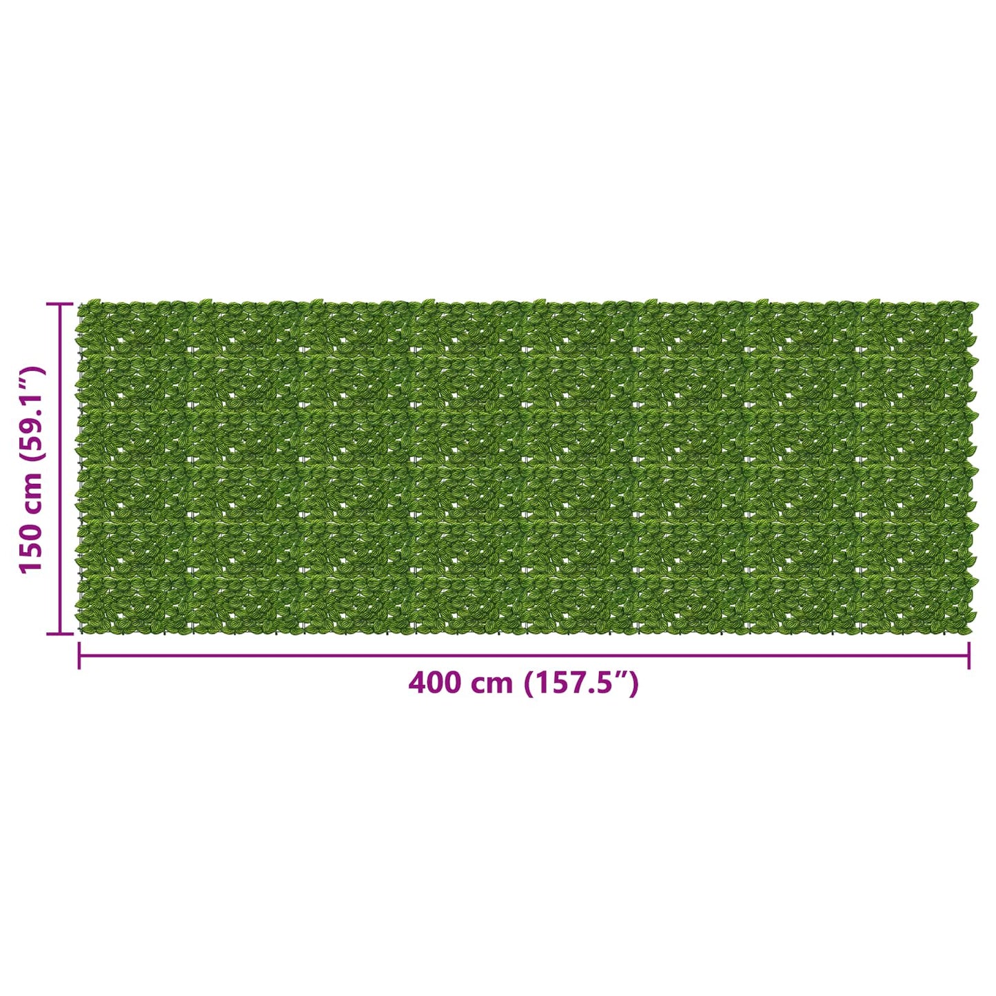 vidaXL Balcony Screen with Leaves Green and Yellow 400 x 150 cm