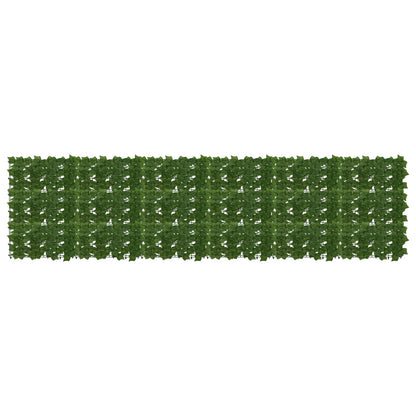 vidaXL Balcony Screen with Leaves Green 300 x 75 cm