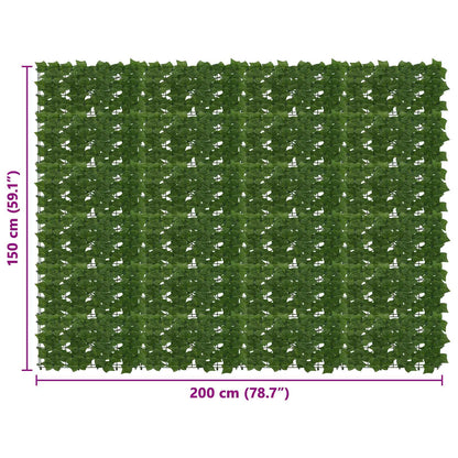 vidaXL Balcony Screen with Leaves Green 200 x 150 cm