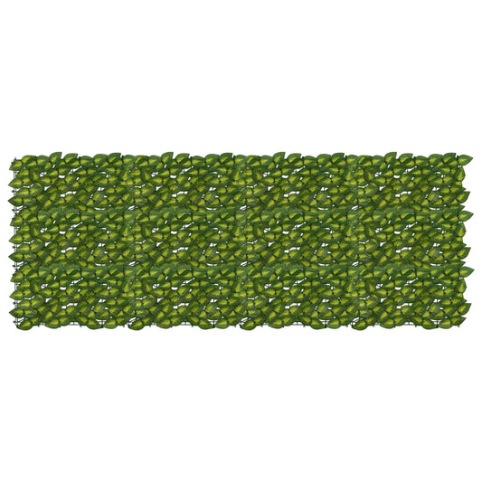 vidaXL Balcony Screen with Leaves Green and Yellow 200 x 75 cm