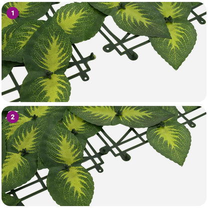 vidaXL Balcony Screen with Leaves Green and Yellow 500 x 75 cm