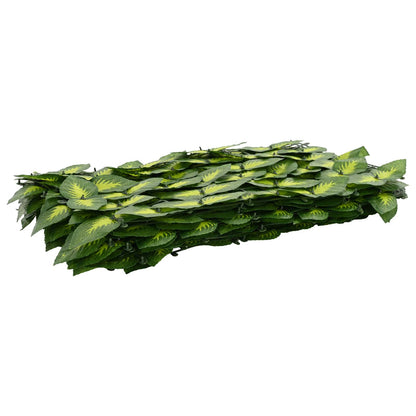 vidaXL Balcony Screen with Leaves Green and Yellow 600 x 75 cm