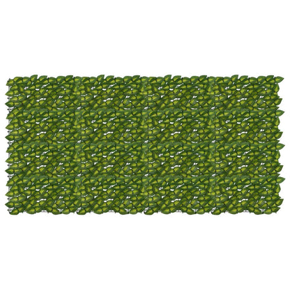 vidaXL Balcony Screen with Leaves Green and Yellow 200 x 100 cm
