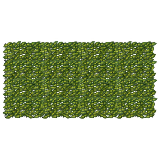 vidaXL Balcony Screen with Leaves Green and Yellow 200 x 100 cm