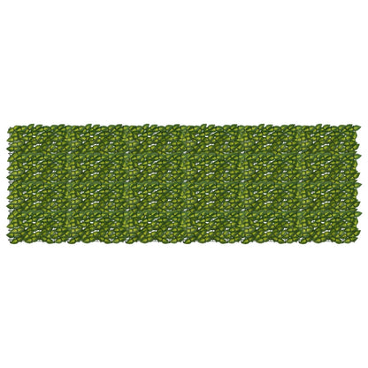 vidaXL Balcony Screen with Leaves Green and Yellow 300 x 100 cm