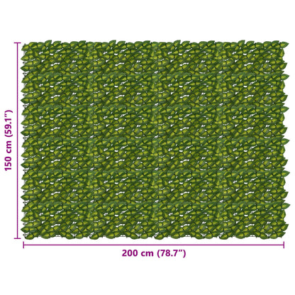 vidaXL Balcony Screen with Leaves Green and Yellow 200 x 150 cm
