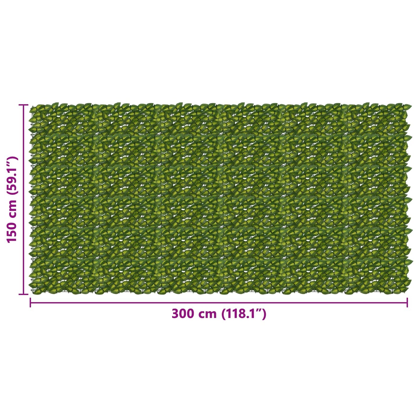 vidaXL Balcony Screen with Leaves Green and Yellow 300 x 150 cm