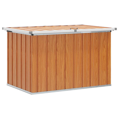 vidaXL Outdoor Storage Box Wood 109 x 67 x 65 cm Galvanised Steel