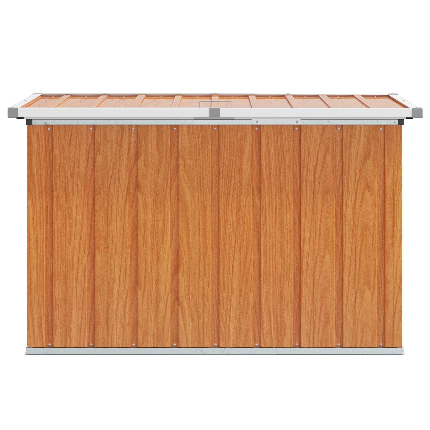 vidaXL Outdoor Storage Box Wood 109 x 67 x 65 cm Galvanised Steel