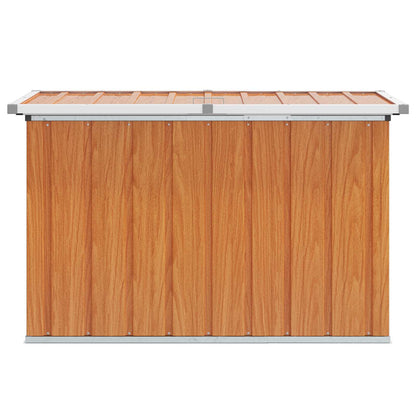 vidaXL Outdoor Storage Box Wood 109 x 67 x 65 cm Galvanised Steel