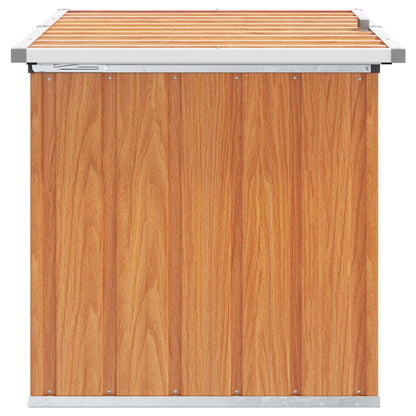 vidaXL Outdoor Storage Box Wood 109 x 67 x 65 cm Galvanised Steel