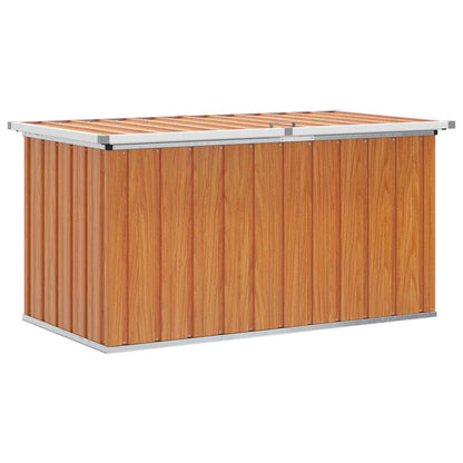 vidaXL Outdoor Storage Box Wood 129 x 67 x 65 cm Galvanised Steel