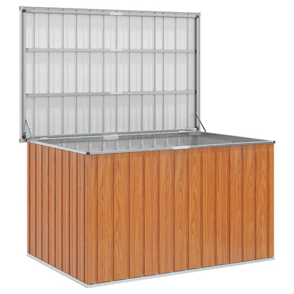 vidaXL Outdoor Storage Box Galvanised Steel 150 x 101 x 91 cm Wood