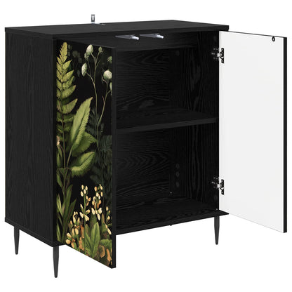 vidaXL Sideboard RHENEN Black Oak 69 x 33 x 76 cm Engineered Wood