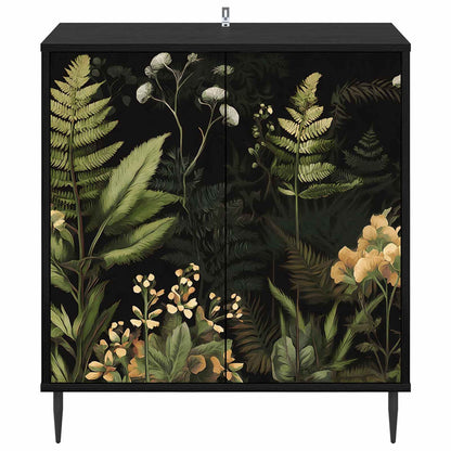 vidaXL Sideboard RHENEN Black Oak 69 x 33 x 76 cm Engineered Wood