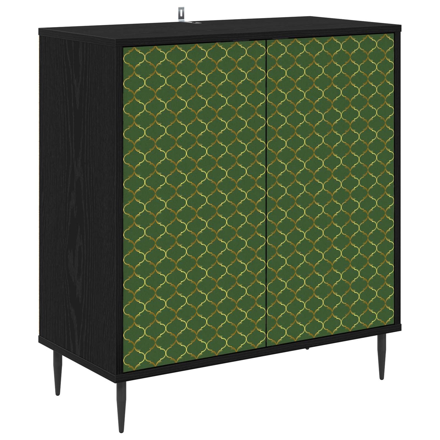 vidaXL Sideboard GELEEN Black Oak 69 x 33 x 76 cm Engineered Wood