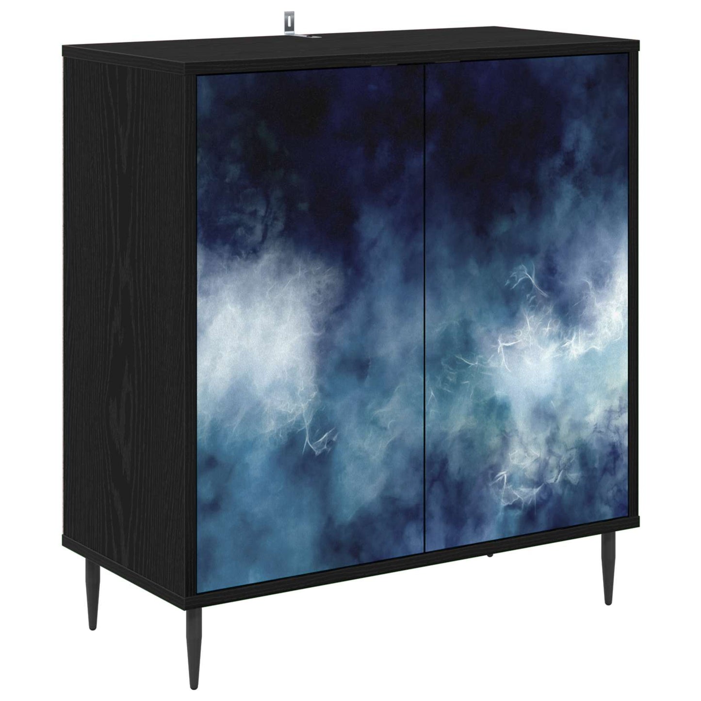 vidaXL Sideboard RAALTE Black Oak 69 x 33 x 76 cm Engineered Wood
