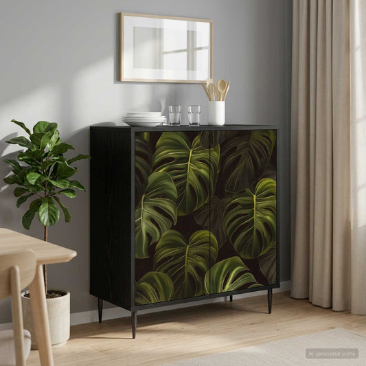 vidaXL Sideboard ELBURG Black Oak 69 x 33 x 76 cm Engineered Wood