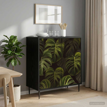 vidaXL Sideboard ELBURG Black Oak 69 x 33 x 76 cm Engineered Wood