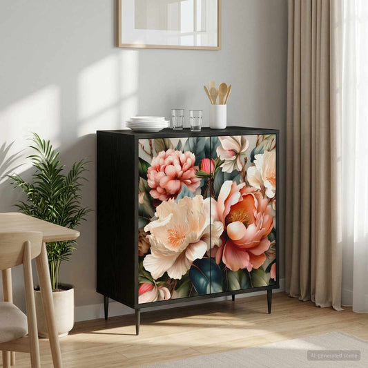 vidaXL Sideboard BORNE Black Oak 69 x 33 x 76 cm Engineered Wood