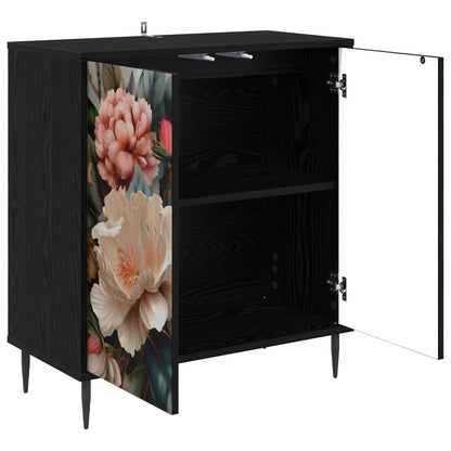 vidaXL Sideboard BORNE Black Oak 69 x 33 x 76 cm Engineered Wood