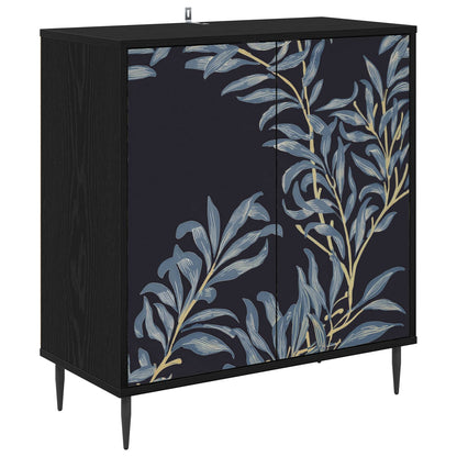 vidaXL Sideboard DOKKUM Black Oak 69 x 33 x 76 cm Engineered Wood