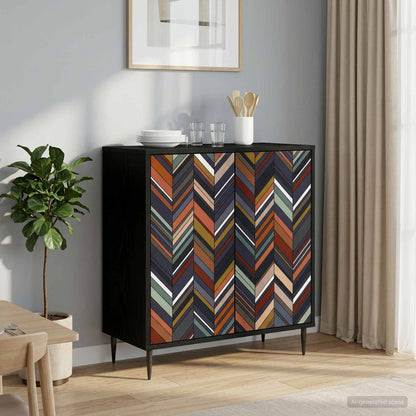 vidaXL Sideboard OMMEN Black Oak 69 x 33 x 76 cm Engineered Wood