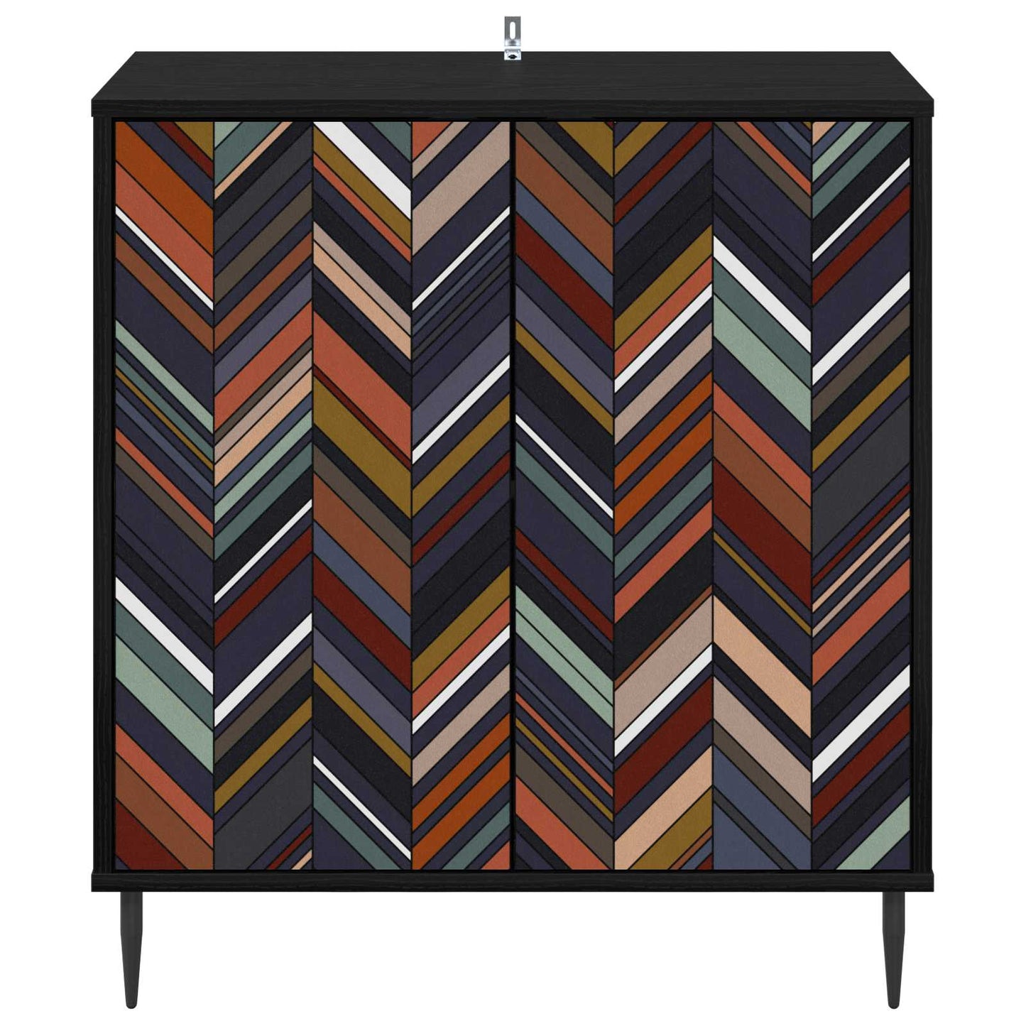 vidaXL Sideboard OMMEN Black Oak 69 x 33 x 76 cm Engineered Wood