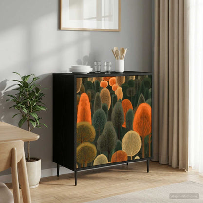 vidaXL Sideboard ZAANDAM Black Oak 69 x 33 x 76 cm Engineered Wood