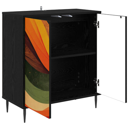 vidaXL Sideboard BONN Black Oak 69 x 33 x 76 cm Engineered Wood