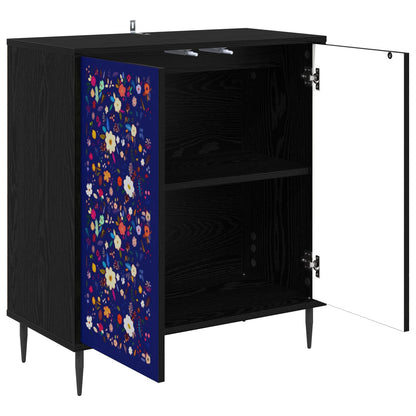 vidaXL Sideboard MAINZ Black Oak 69 x 33 x 76 cm Engineered Wood