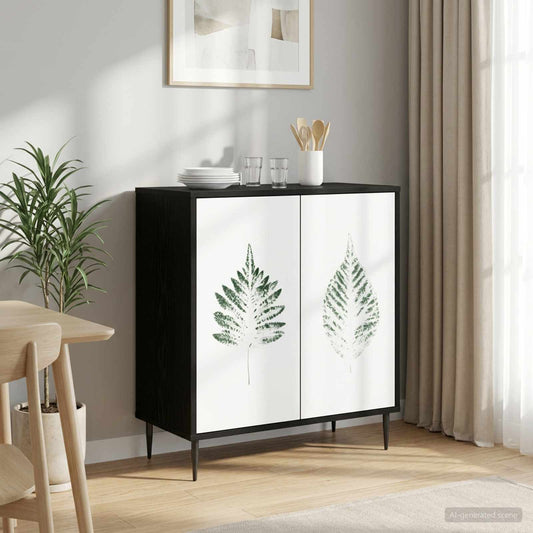 vidaXL Sideboard HANAU Black Oak 69 x 33 x 76 cm Engineered Wood