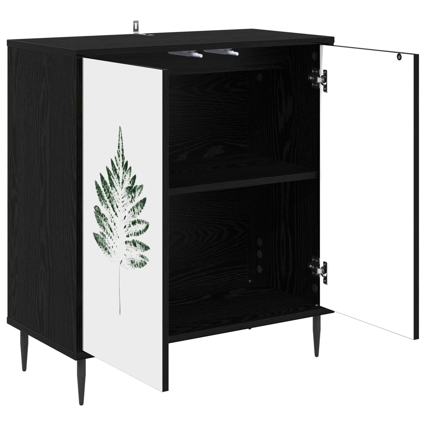 vidaXL Sideboard HANAU Black Oak 69 x 33 x 76 cm Engineered Wood